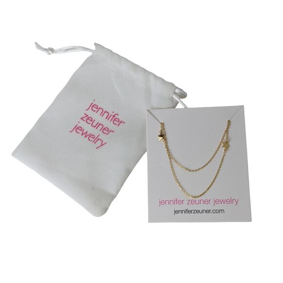 Jennifer Zeuner Jewelry - Jennifer Zeuner Jewelry Star Double Necklace New Gold Plated